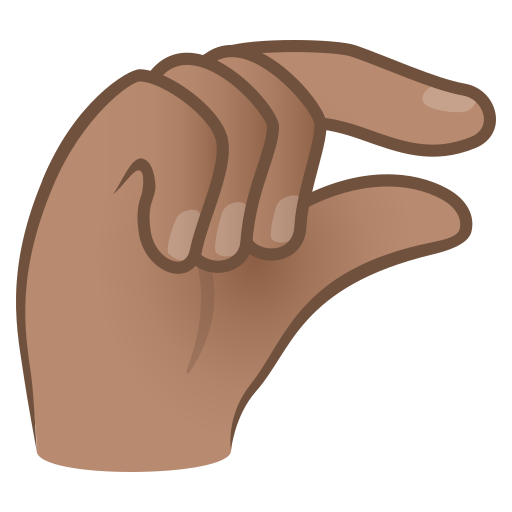 Pinching Hand: Medium Skin Tone on JoyPixels