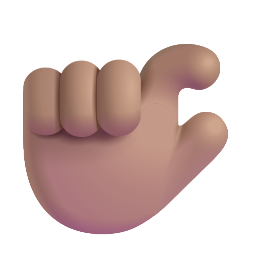 Pinching Hand: Medium Skin Tone on Microsoft 3D