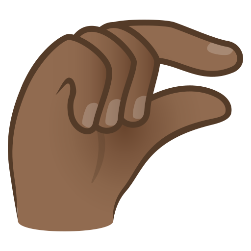 Pinching Hand: Medium-Dark Skin Tone on JoyPixels