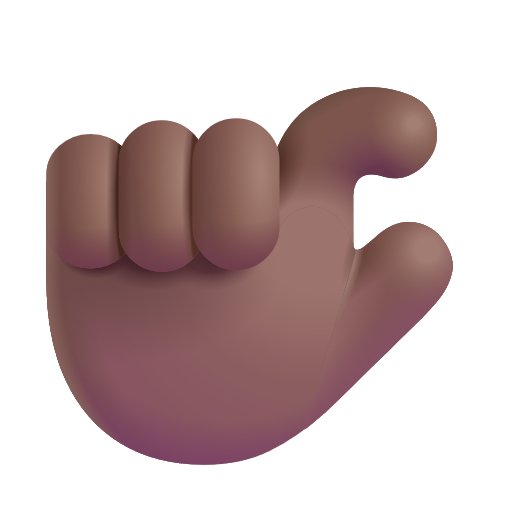 Pinching Hand: Medium-Dark Skin Tone on Microsoft 3D