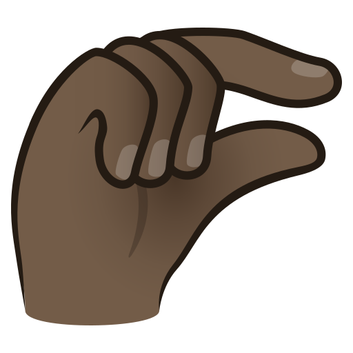 Pinching Hand: Dark Skin Tone on JoyPixels