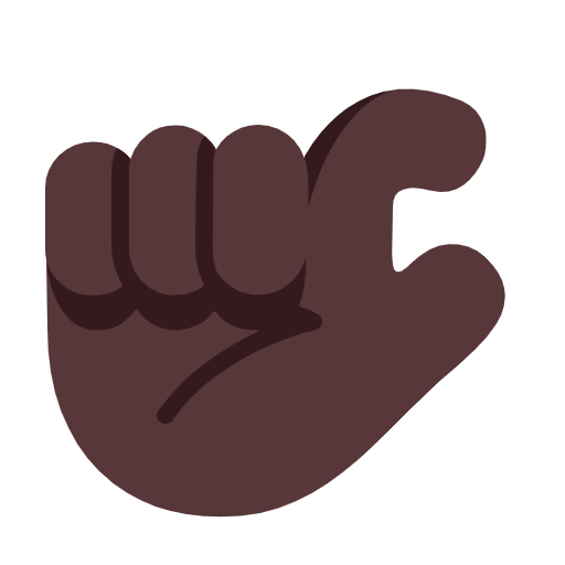 Pinching Hand: Dark Skin Tone on Microsoft Fluent