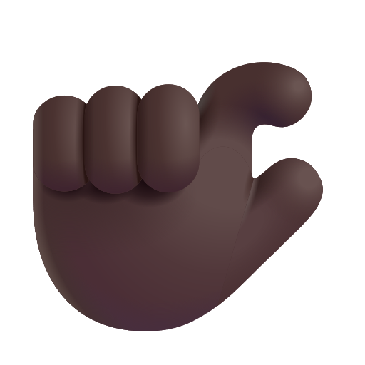 Pinching Hand: Dark Skin Tone on Microsoft 3D
