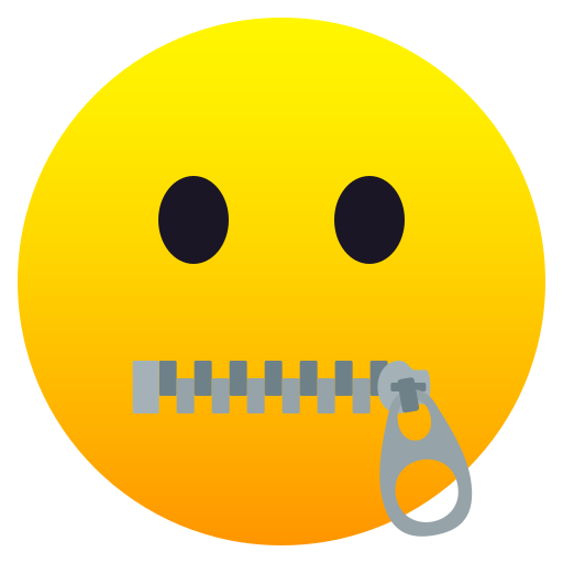Zipper-mouth Face on JoyPixels