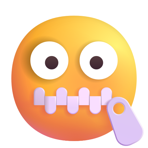 Zipper-mouth Face on Microsoft 3D
