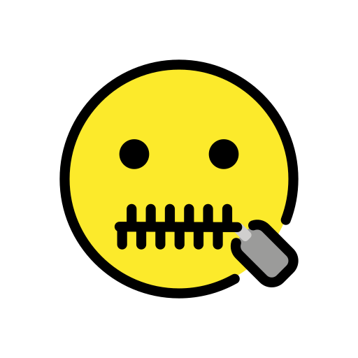 Zipper-mouth Face on OpenMoji
