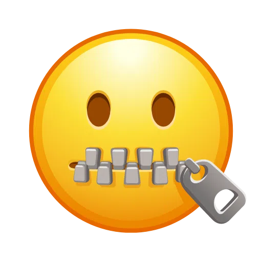 Zipper-mouth Face on Telegram