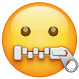 Zipper-mouth Face on WhatsApp
