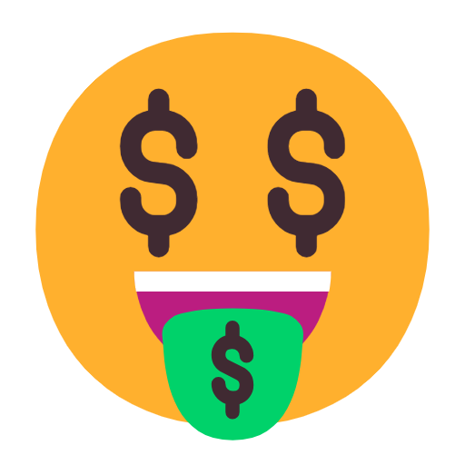 Money-mouth Face on Microsoft Fluent