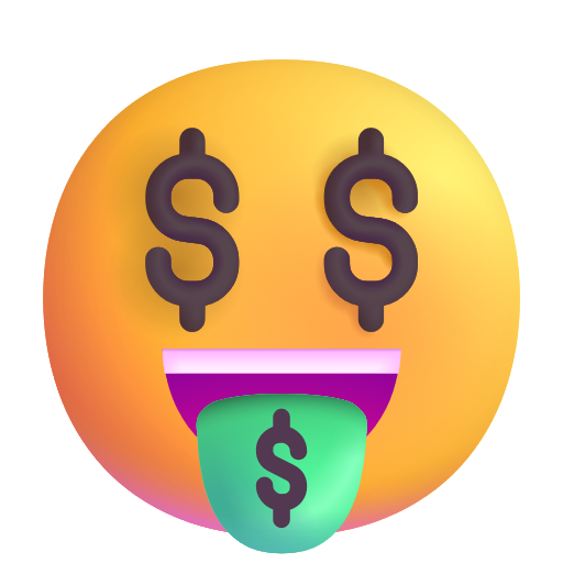 Money-mouth Face on Microsoft 3D