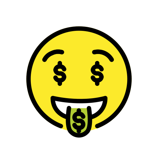 Money-mouth Face on OpenMoji