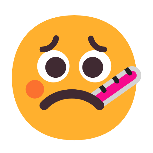 Face With Thermometer on Microsoft Fluent