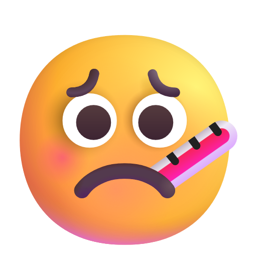Face With Thermometer on Microsoft 3D