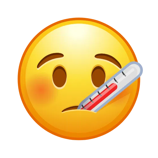 Face With Thermometer on Telegram