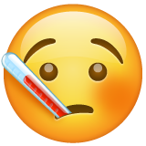 Face With Thermometer on WhatsApp