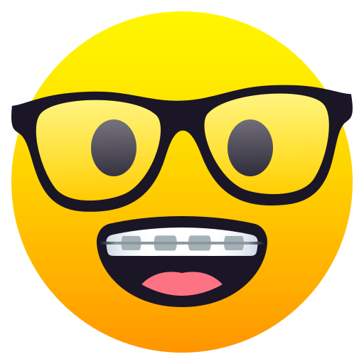 Nerd Face on JoyPixels