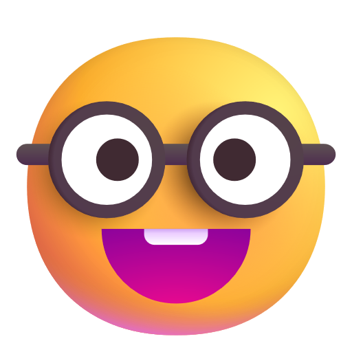 Nerd Face on Microsoft 3D