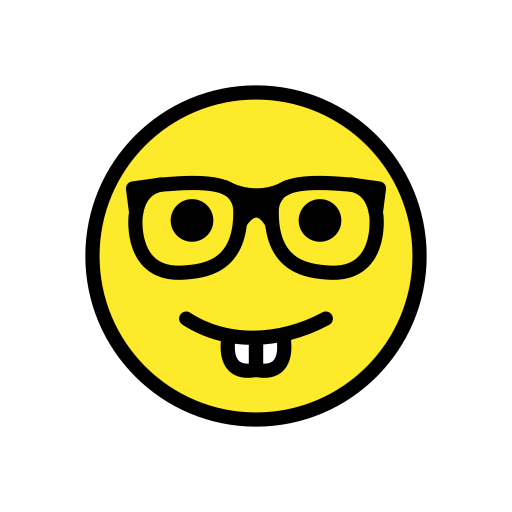 Nerd Face on OpenMoji