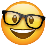 Nerd Face on WhatsApp