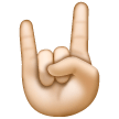 Sign Of The Horns: Light Skin Tone on Samsung
