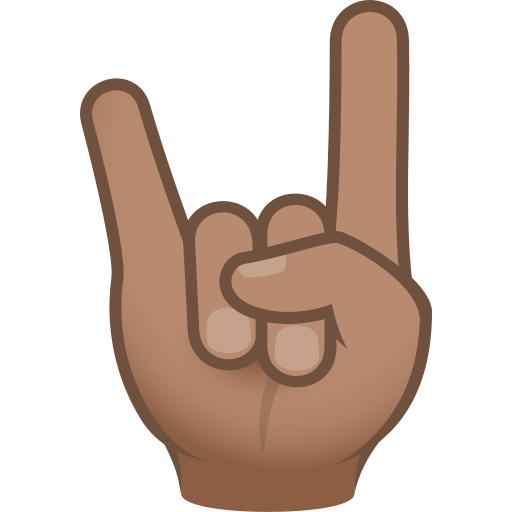Sign Of The Horns: Medium Skin Tone on JoyPixels
