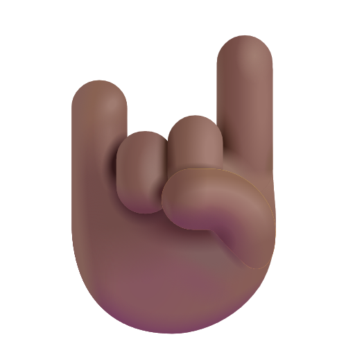 Sign Of The Horns: Medium-Dark Skin Tone on Microsoft 3D