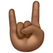 Sign Of The Horns: Medium-Dark Skin Tone on Samsung