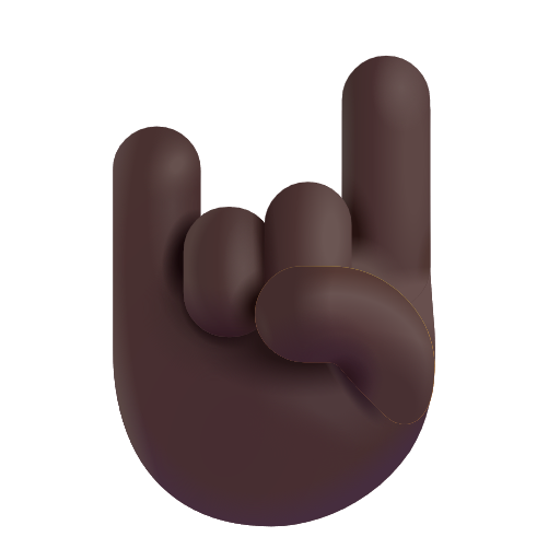 Sign Of The Horns: Dark Skin Tone on Microsoft 3D