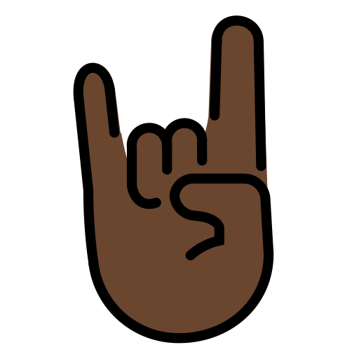 Sign Of The Horns: Dark Skin Tone on OpenMoji