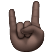 Sign Of The Horns: Dark Skin Tone on Samsung