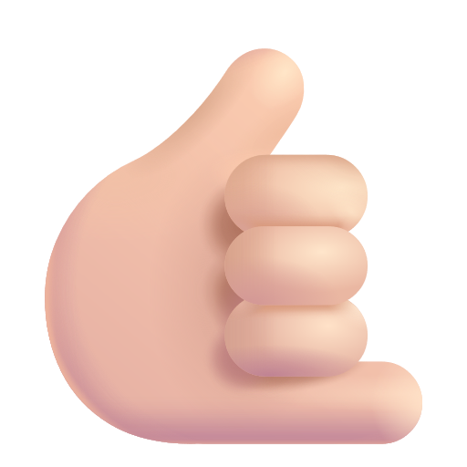Call Me Hand: Light Skin Tone on Microsoft 3D