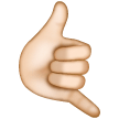 Call Me Hand: Light Skin Tone on Samsung