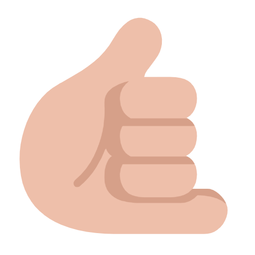 Call Me Hand: Medium-Light Skin Tone on Microsoft Fluent