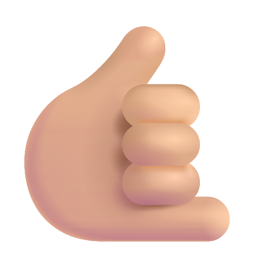 Call Me Hand: Medium-Light Skin Tone on Microsoft 3D