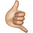 Call Me Hand: Medium-Light Skin Tone on Samsung