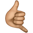 Call Me Hand: Medium Skin Tone on Samsung