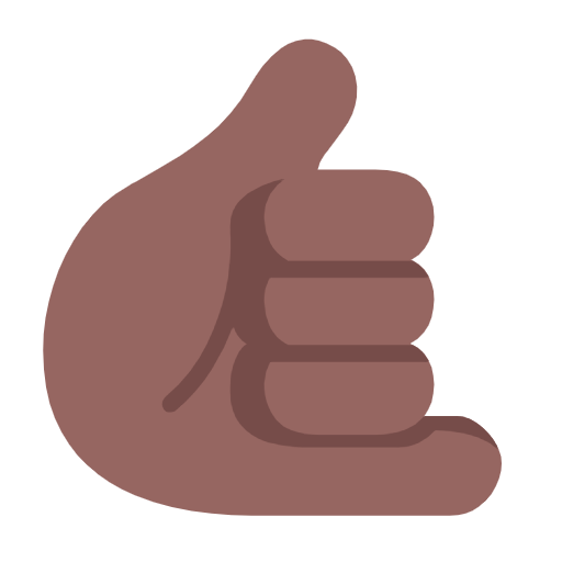 Call Me Hand: Medium-Dark Skin Tone on Microsoft Fluent
