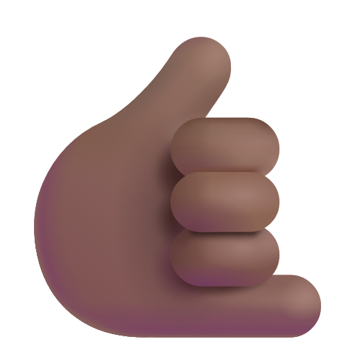 Call Me Hand: Medium-Dark Skin Tone on Microsoft 3D