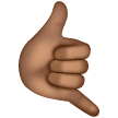 Call Me Hand: Medium-Dark Skin Tone on Samsung
