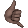 Call Me Hand: Dark Skin Tone on Samsung