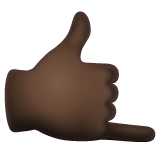 Call Me Hand: Dark Skin Tone on WhatsApp