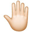 Raised Back Of Hand: Light Skin Tone on Samsung