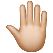 Raised Back Of Hand: Medium-Light Skin Tone on Samsung