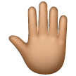 Raised Back Of Hand: Medium Skin Tone on Samsung