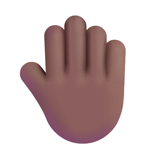 Raised Back Of Hand: Medium-Dark Skin Tone on Microsoft 3D