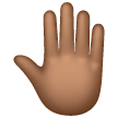 Raised Back Of Hand: Medium-Dark Skin Tone on Samsung