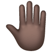 Raised Back Of Hand: Dark Skin Tone on Samsung