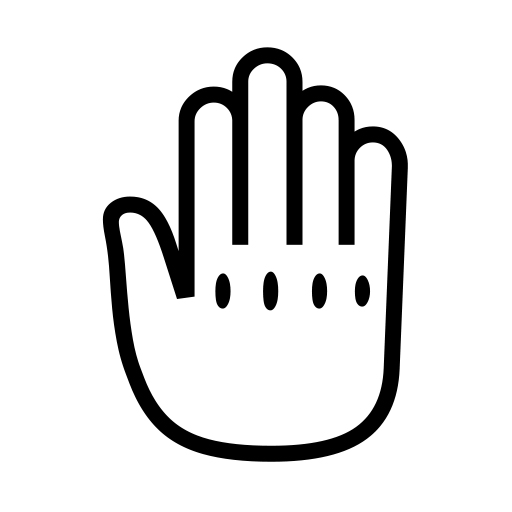 Raised Back Of Hand on Noto Emoji