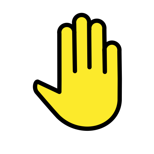 Raised Back Of Hand on OpenMoji