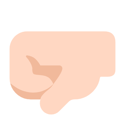 Left-facing Fist: Light Skin Tone on Microsoft Fluent